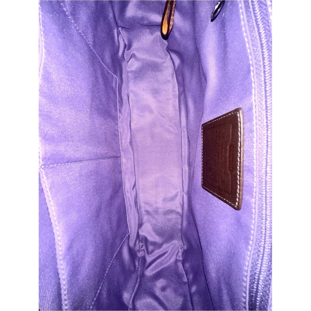 Coach Chelsea Tote Bag Chocolate Brown Pebbled Leather Tan Trim Y2K 12339 - Picture 9 of 16